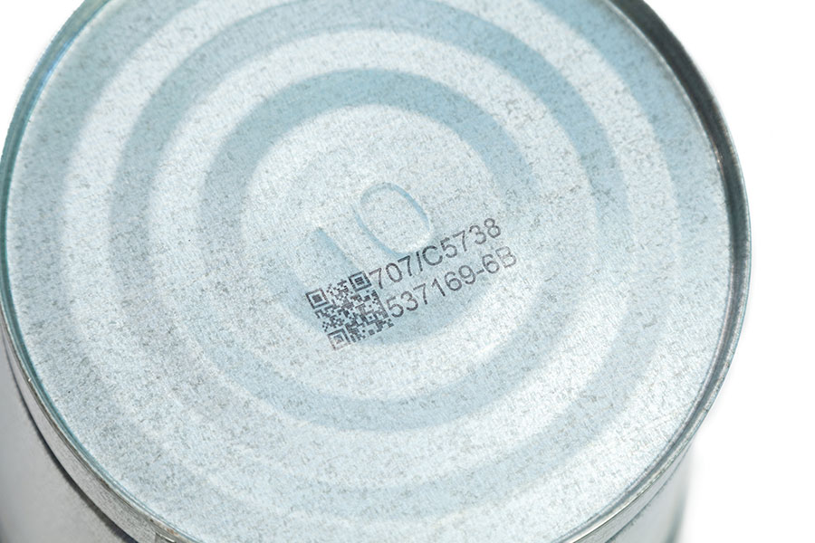 paint can lid with tracking code