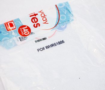 plastic bag with part number