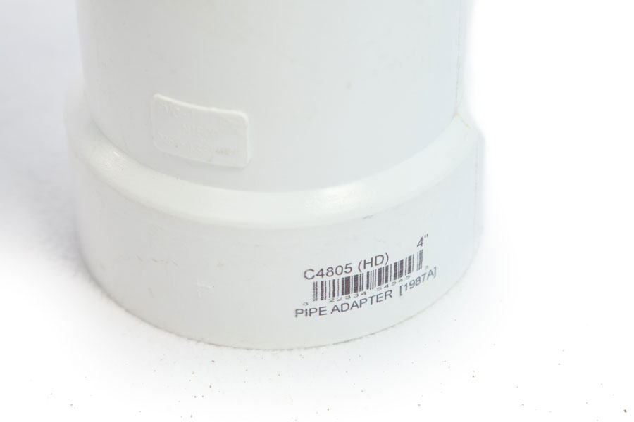 plastic pipe with barcode