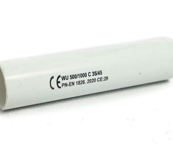 pvc pipe with graphic and part number